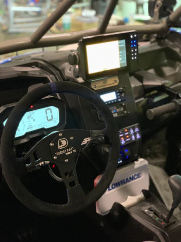 Alpine Designs KRX Lowrance mount for Rugged Radios Dash