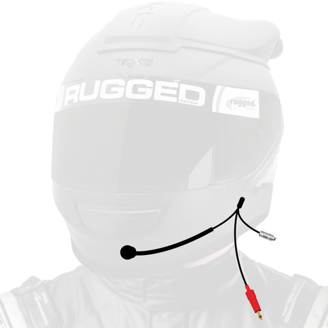 NASCAR 3C Wired Open Face Helmet Kit with M102 Military Mic