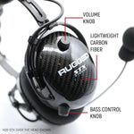 AlphaBass Carbon Fiber Headset for STEREO and OFFROAD Intercoms