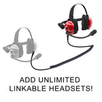 H80 Track Talk Linkable Intercom Headset - Bring The Conversation To The Circle Track NASCAR event