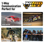 Nitro Bee Xtreme UHF Race Receiver for road racing, circle track, moto training, race spotters