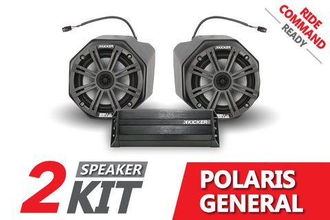 2016-2020 Polaris General Kicker 2-Speaker Plug-&-Play System for Ride Command
