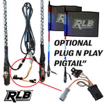 Rear Light Bar 4′ LED Whips Dual Sync Bluetooth – Ballistic (Black)