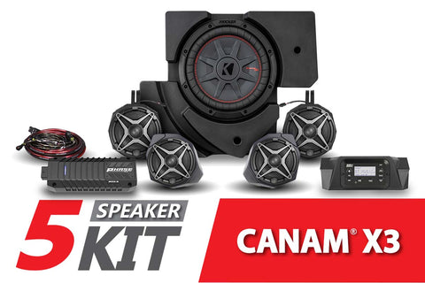 2017-2023 CanAm X3 Complete SSV 5-Speaker Plug-and-Play System
