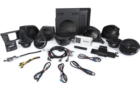 Rockford Fosgate Stage 5 400 Watt Amplified Stereo, Front Upper & Lower Speaker, and Subwoofer Kit for select YXZ® models