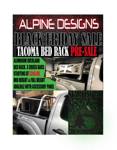 Alpine Designs Tacoma Bed Rack   PRE-SALE